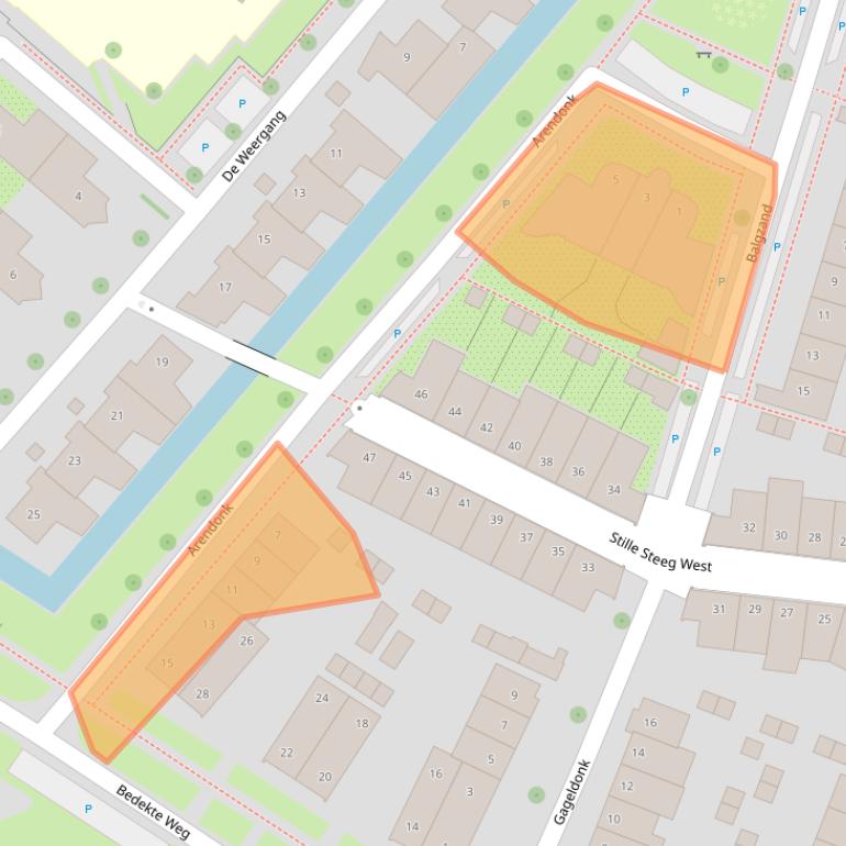 Kaart van postcodegebied 3823AG.