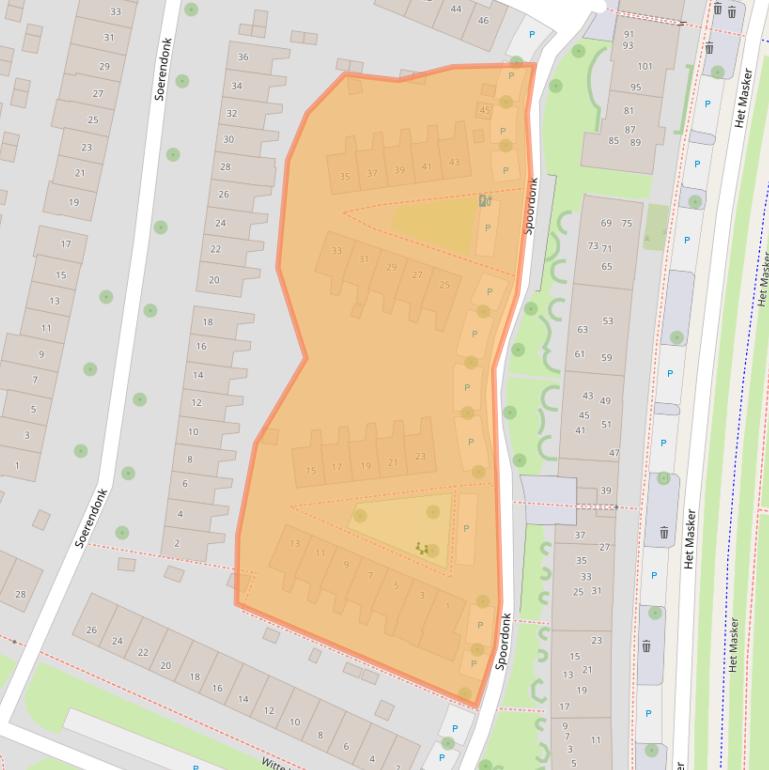 Kaart van postcodegebied 3823AP.