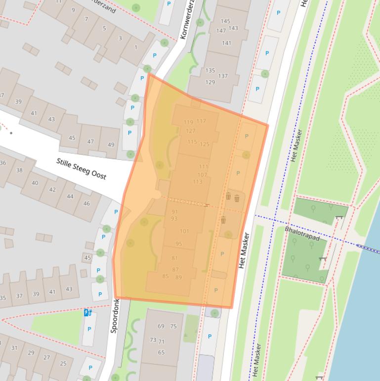 Kaart van postcodegebied 3823AV.