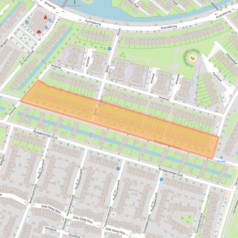 Kaart van postcodegebied 3823BC.