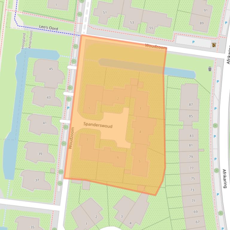 Kaart van postcodegebied 3823CP.