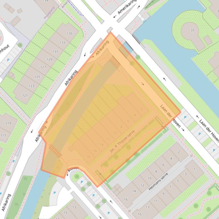 Kaart van postcodegebied 3823DD.