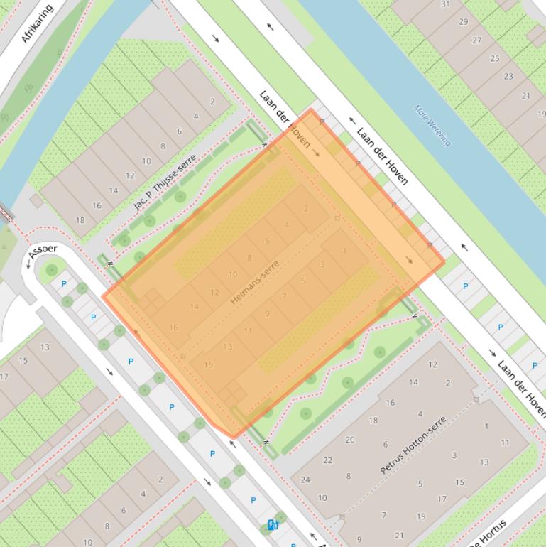 Kaart van postcodegebied 3823DE.