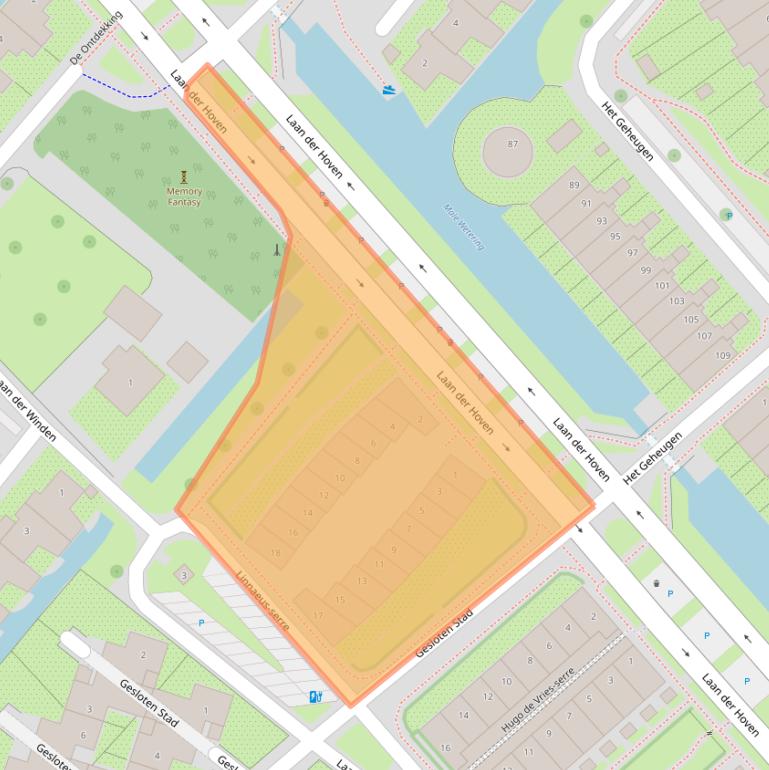 Kaart van postcodegebied 3823DL.