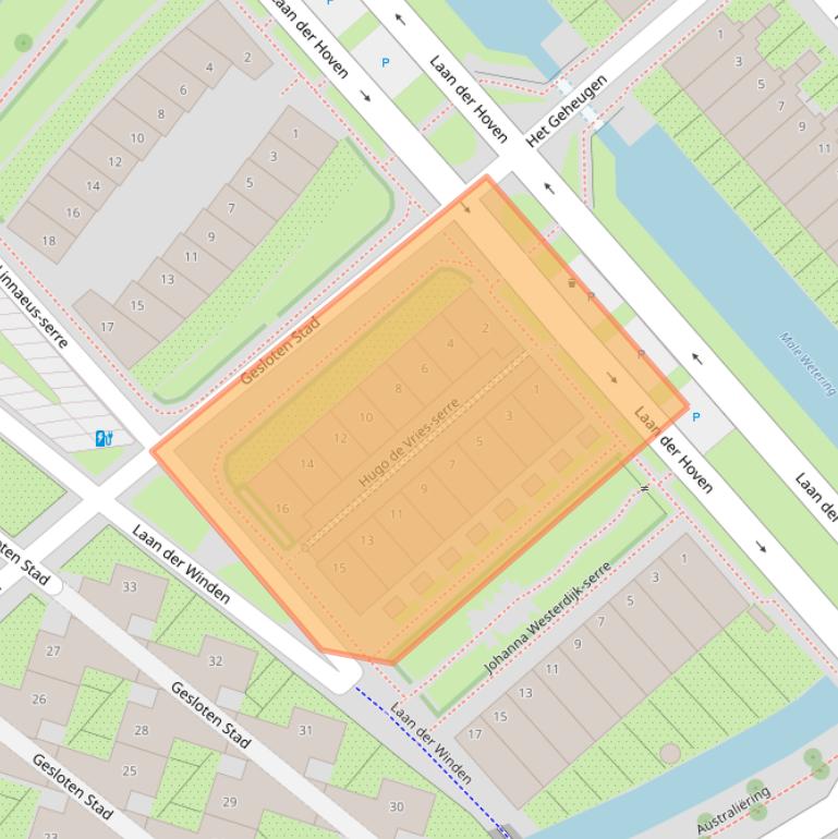 Kaart van postcodegebied 3823DM.