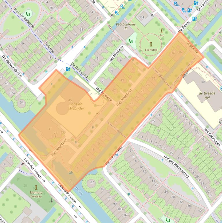 Kaart van postcodegebied 3823DW.