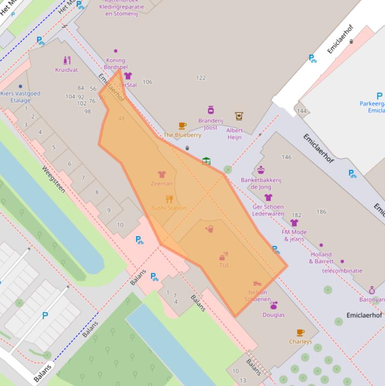 Kaart van postcodegebied 3823EN.