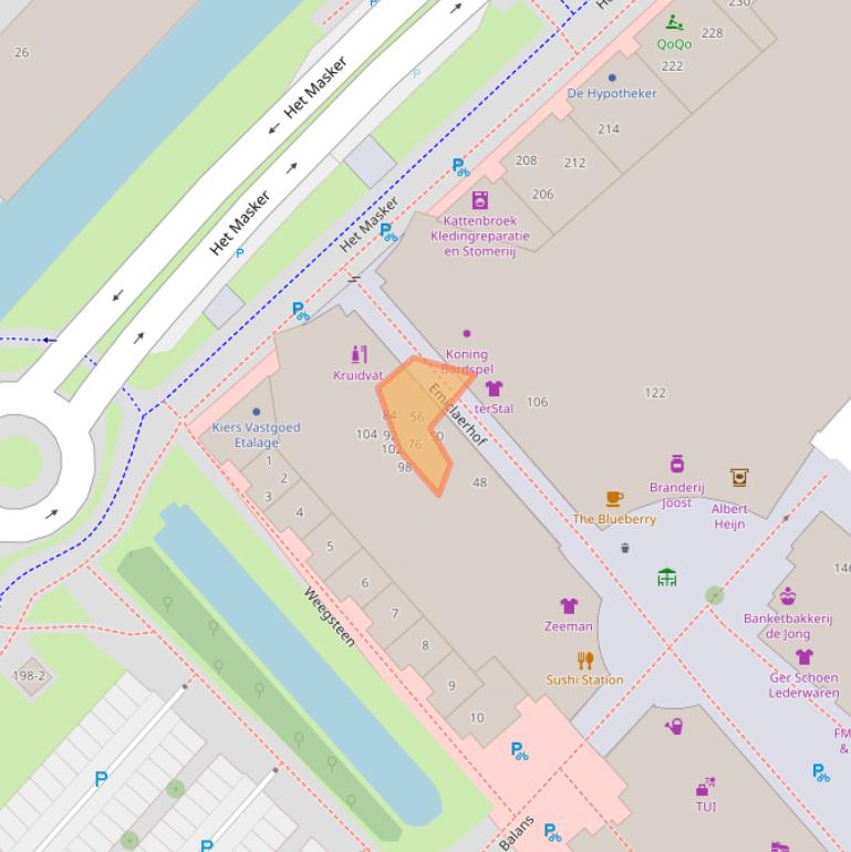 Kaart van postcodegebied 3823EP.