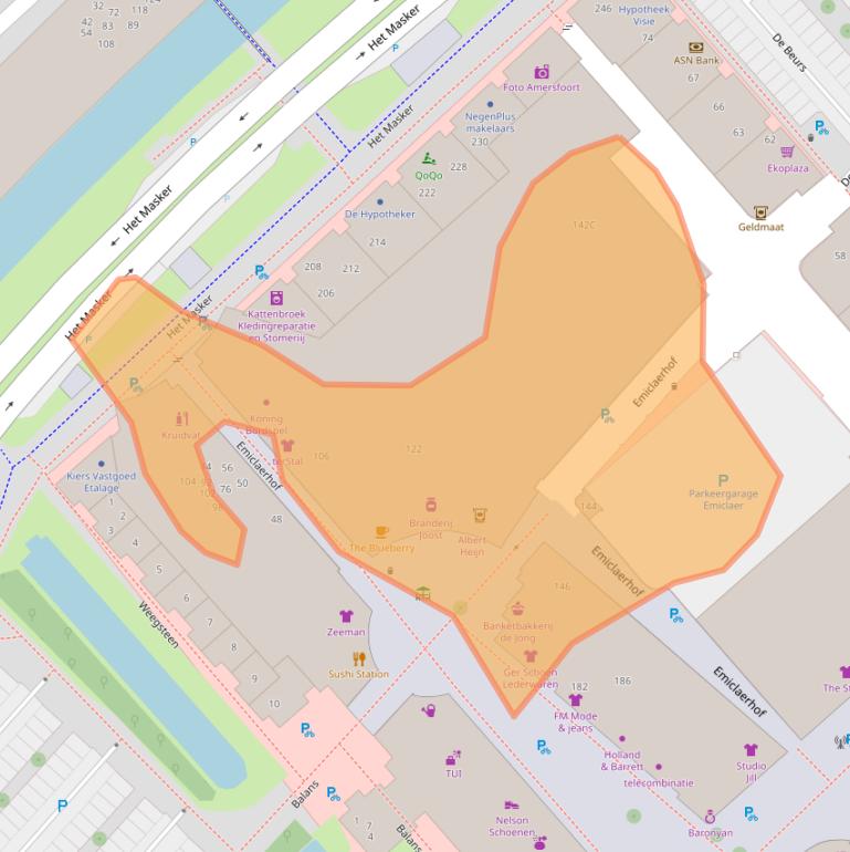 Kaart van postcodegebied 3823ER.