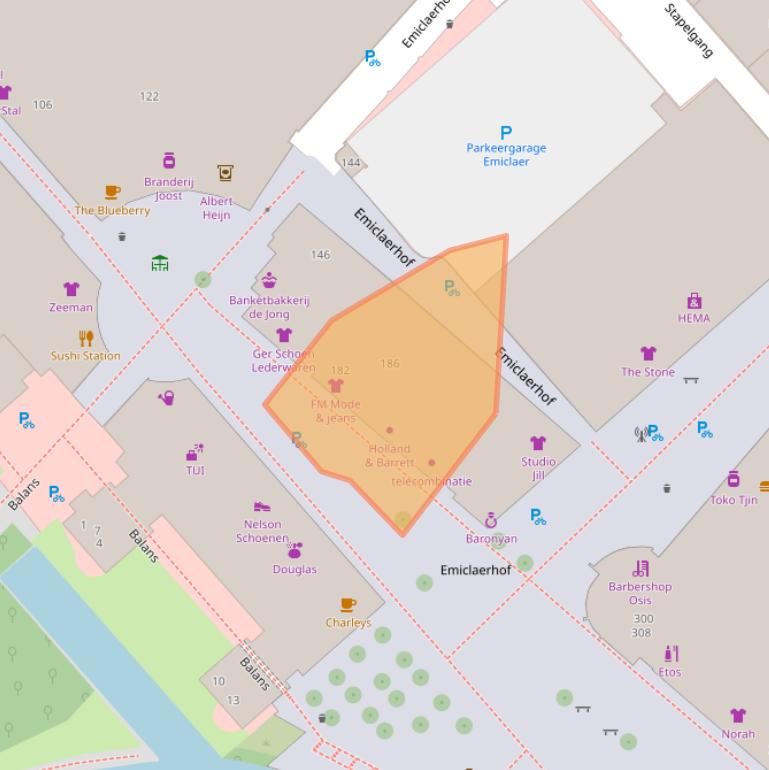 Kaart van postcodegebied 3823ES.