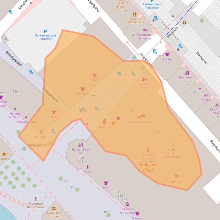 Kaart van postcodegebied 3823ET.