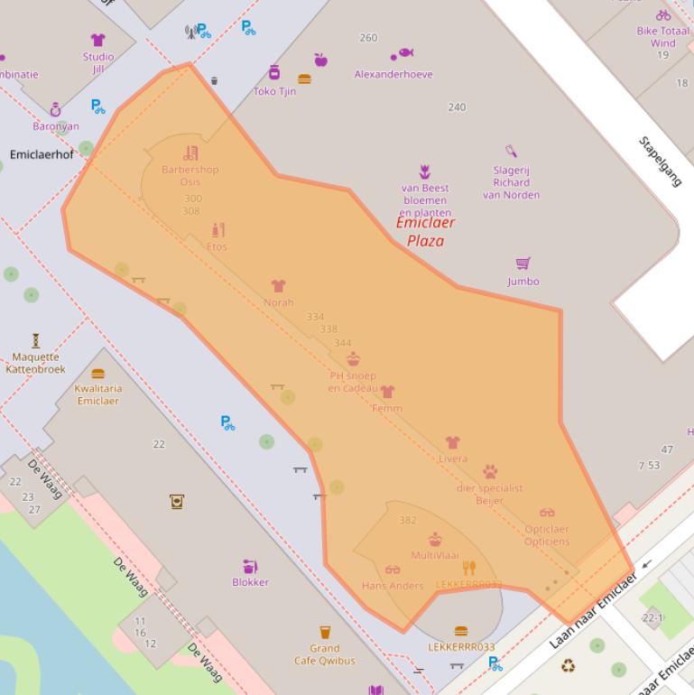 Kaart van postcodegebied 3823EV.