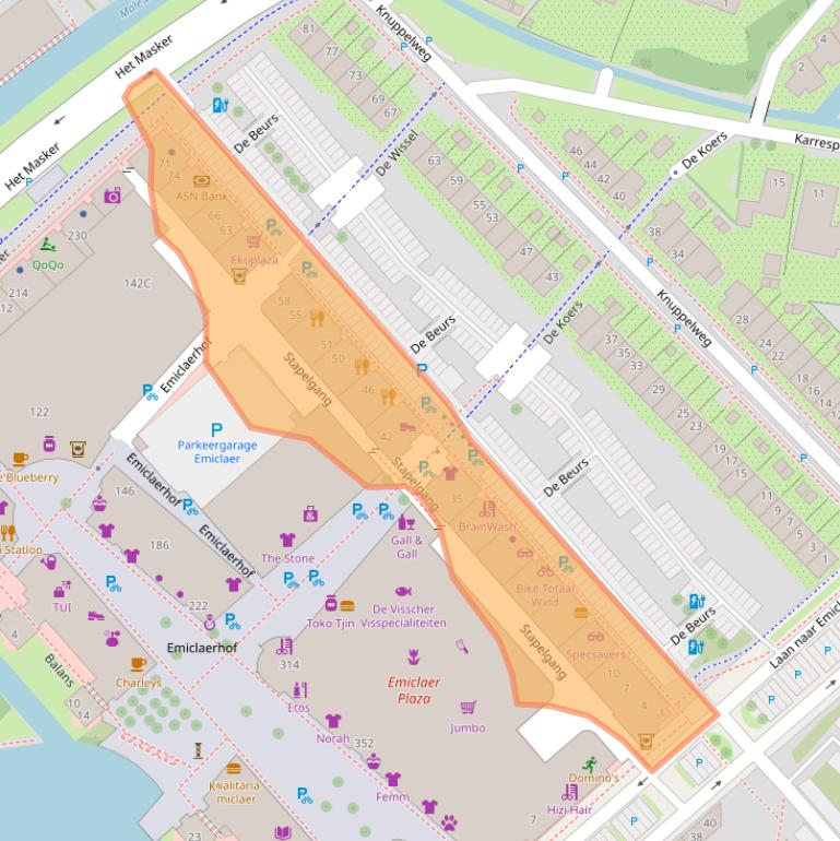 Kaart van postcodegebied 3823GA.