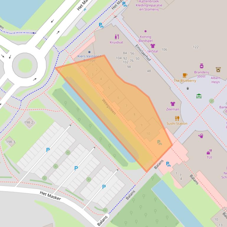 Kaart van postcodegebied 3823GC.