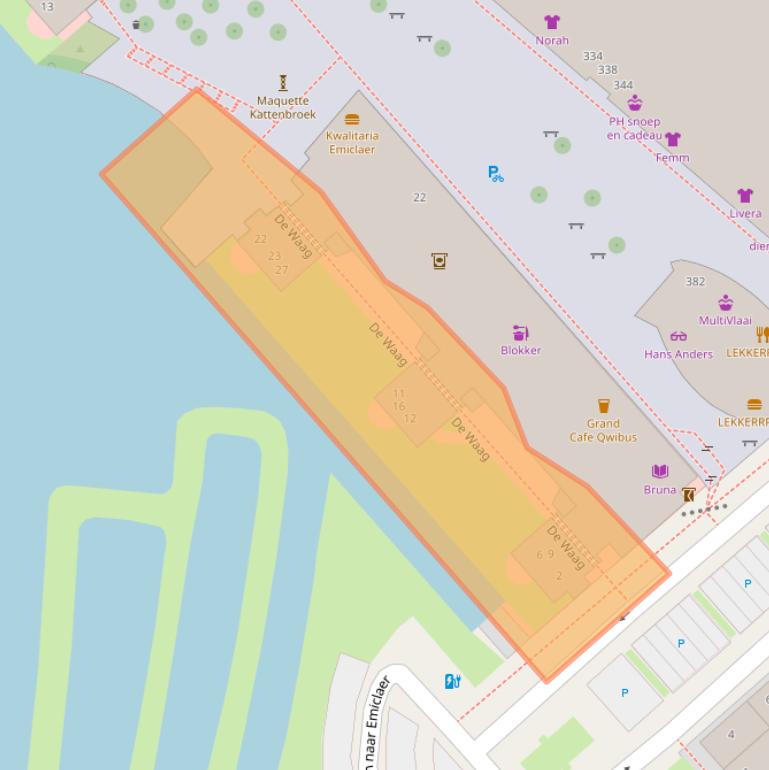 Kaart van postcodegebied 3823GE.