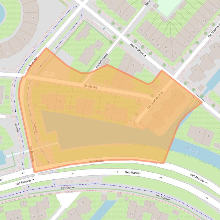 Kaart van postcodegebied 3823GP.