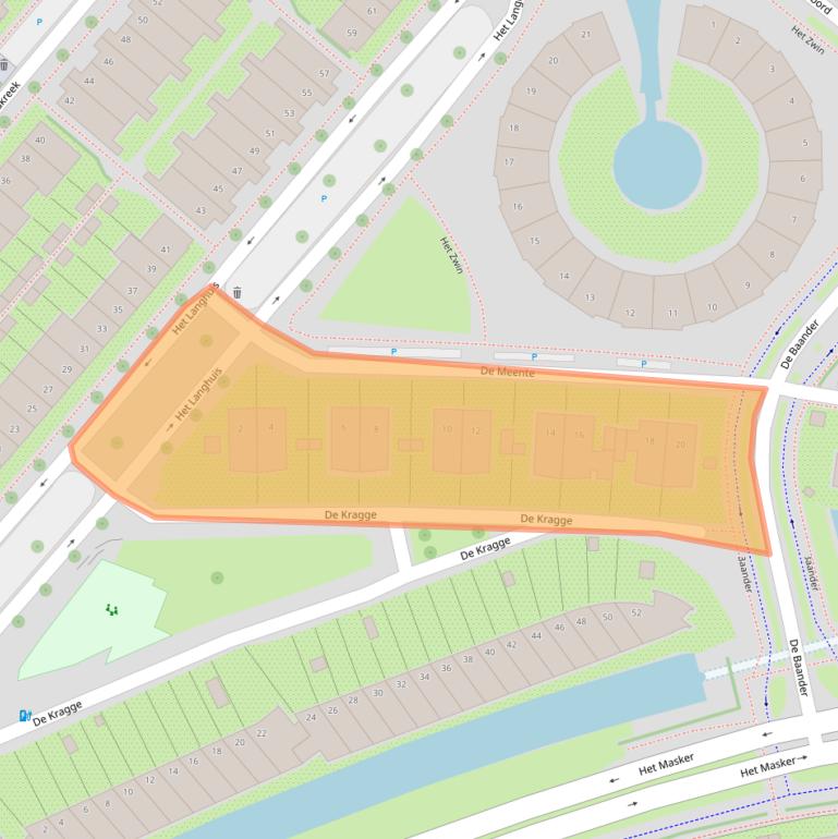 Kaart van postcodegebied 3823GR.