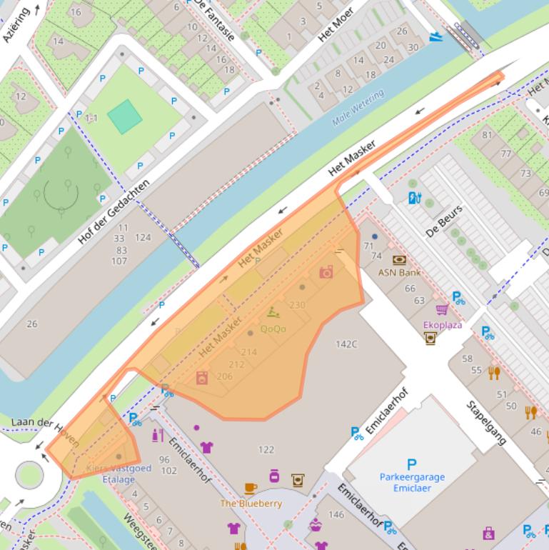 Kaart van postcodegebied 3823GX.
