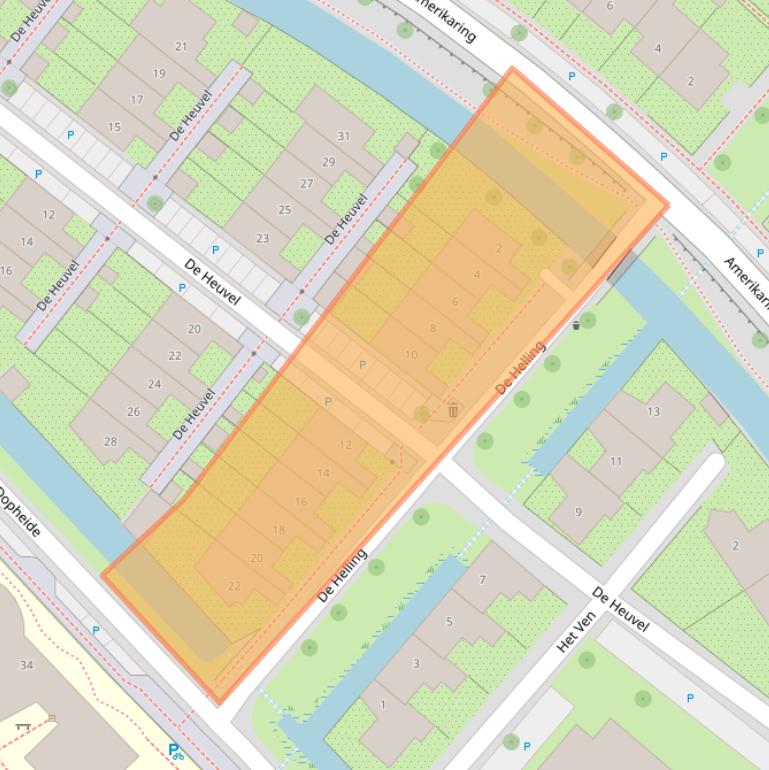 Kaart van postcodegebied 3823HM.