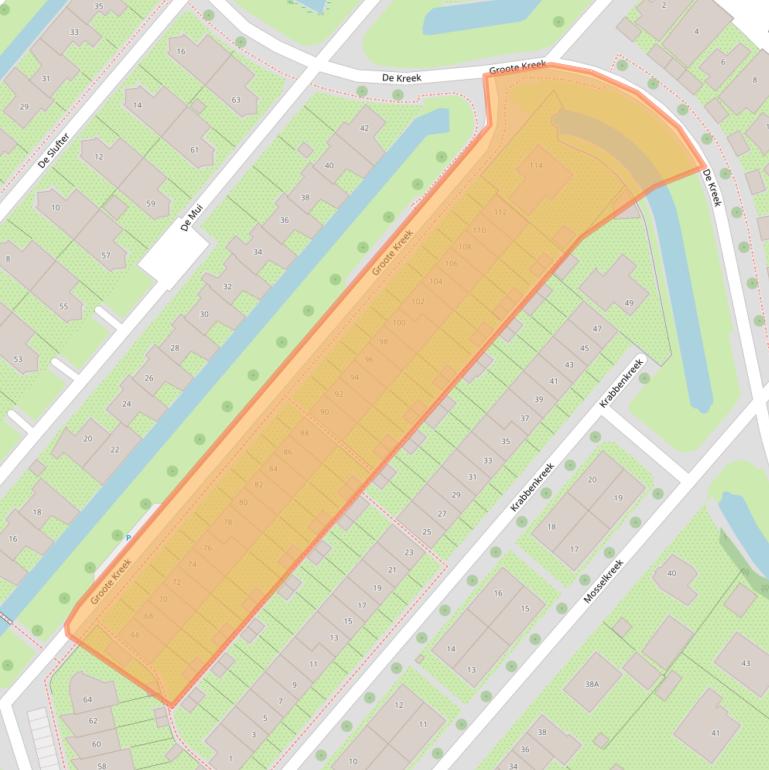 Kaart van postcodegebied 3823JC.