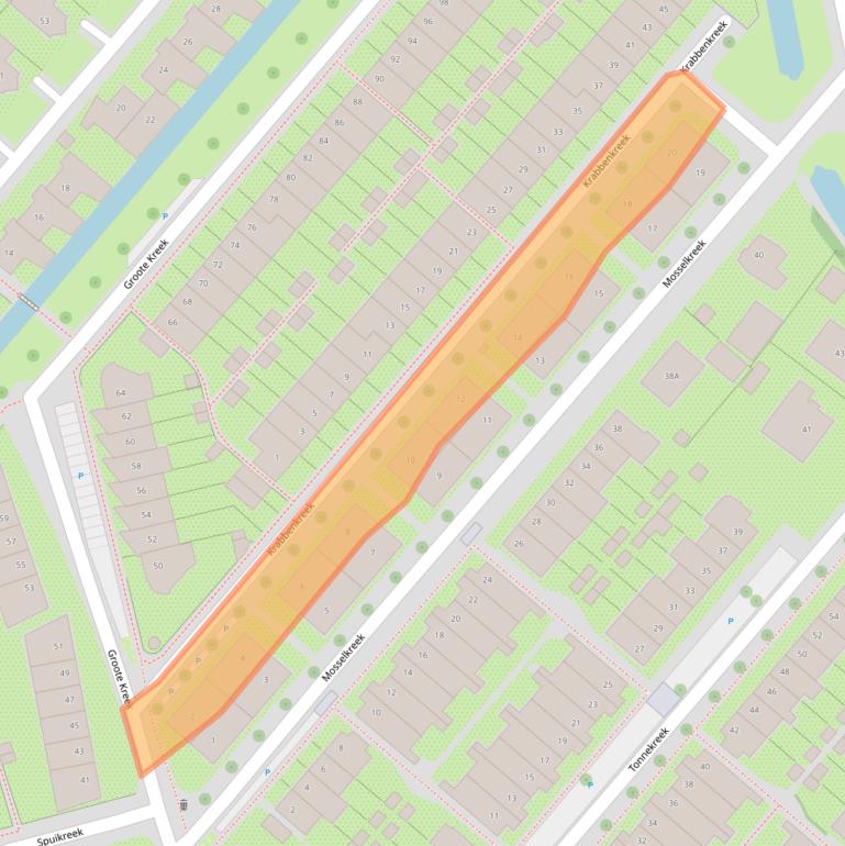 Kaart van postcodegebied 3823JE.