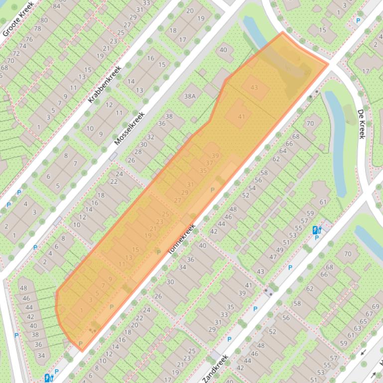 Kaart van postcodegebied 3823JH.