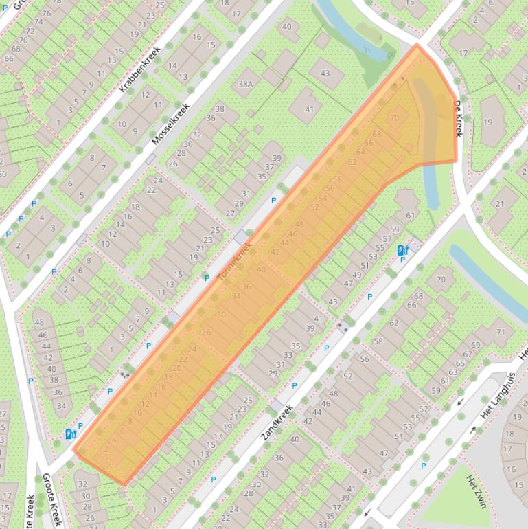 Kaart van postcodegebied 3823JJ.