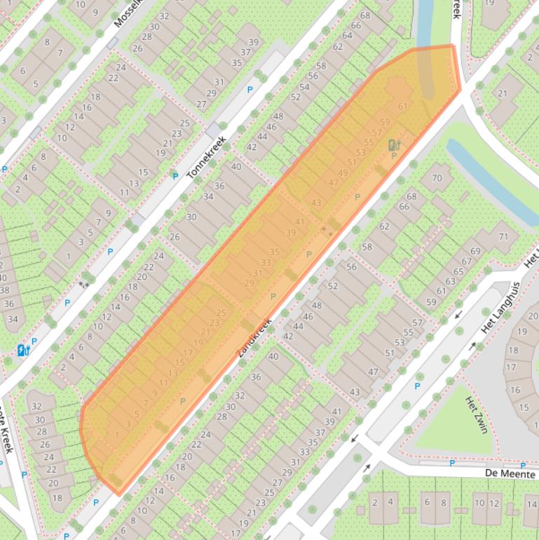 Kaart van postcodegebied 3823JK.