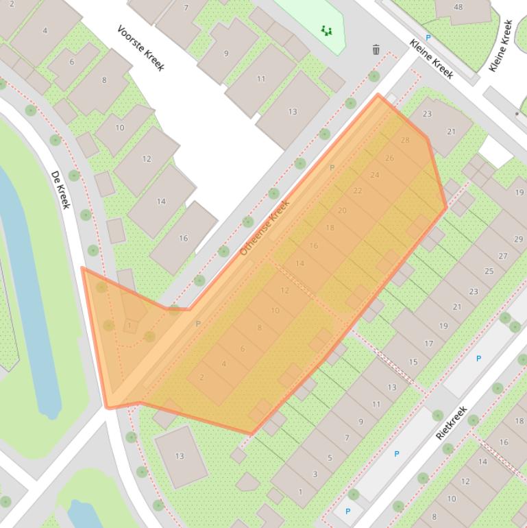 Kaart van postcodegebied 3823JT.