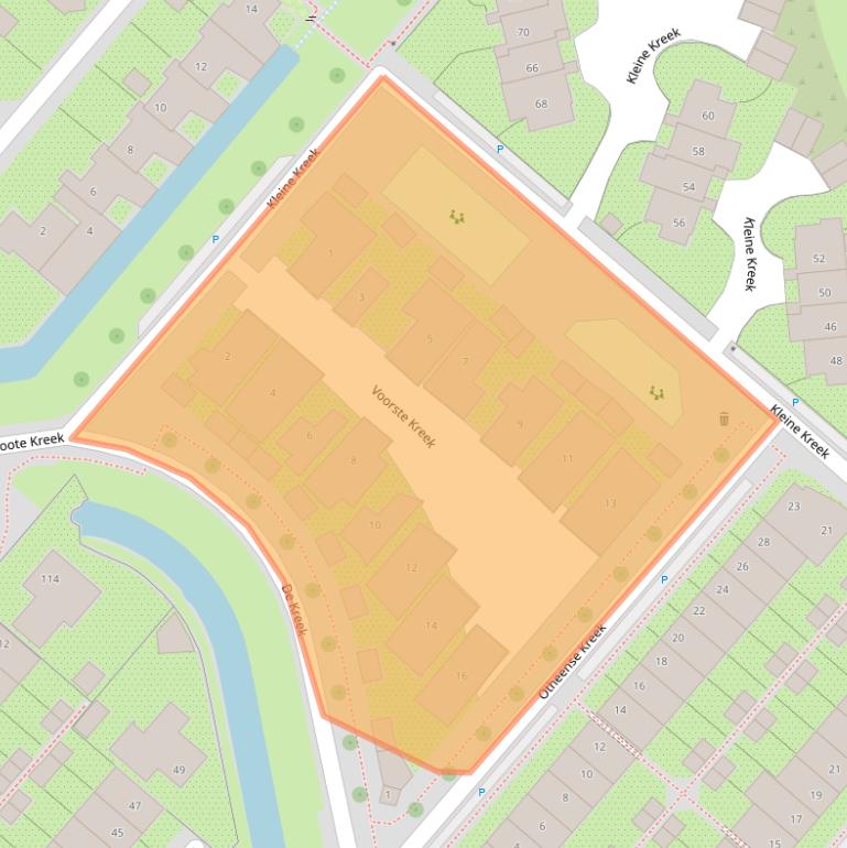 Kaart van postcodegebied 3823JV.