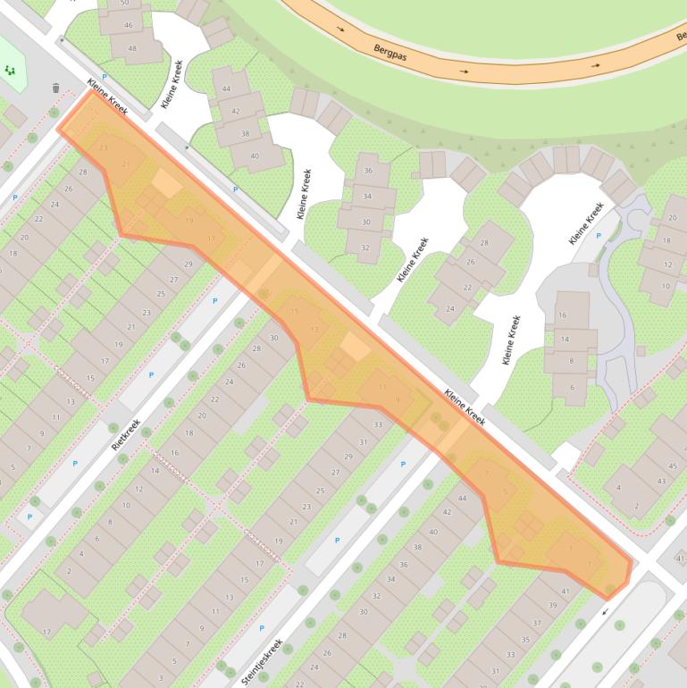 Kaart van postcodegebied 3823JW.