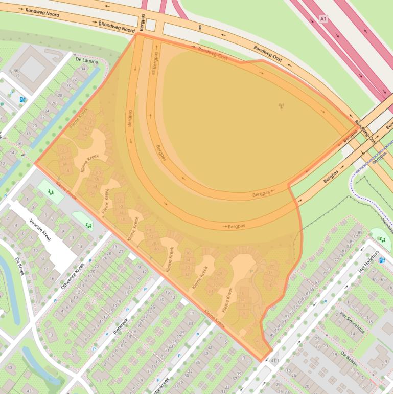 Kaart van postcodegebied 3823JX.