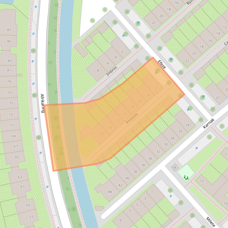 Kaart van postcodegebied 3823KH.