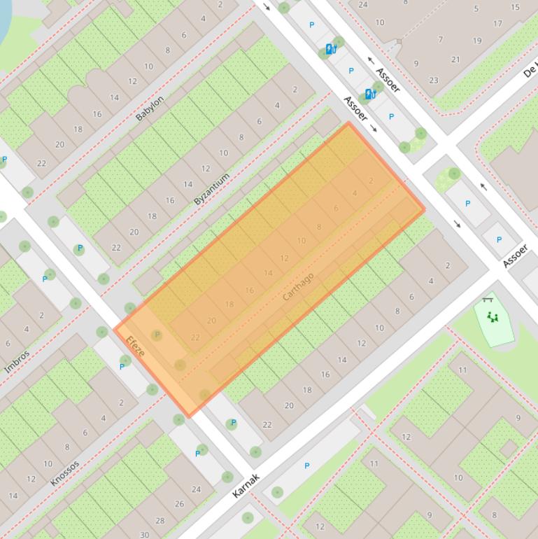 Kaart van postcodegebied 3823KM.