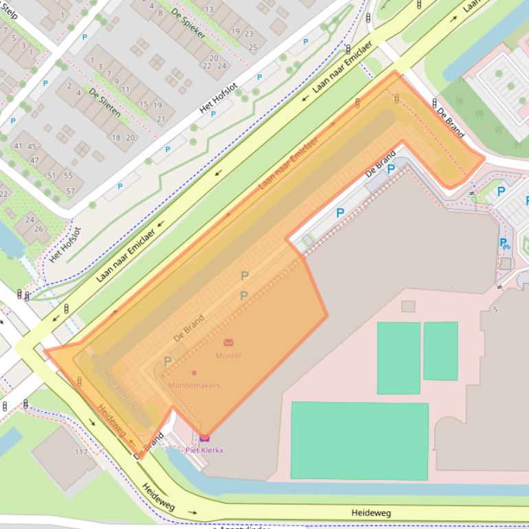 Kaart van postcodegebied 3823LB.