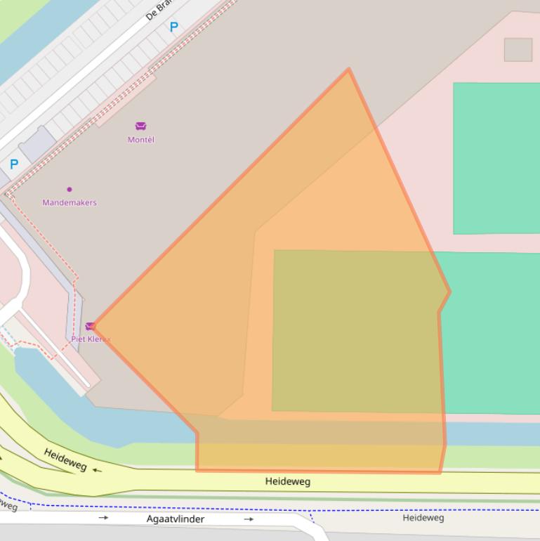 Kaart van postcodegebied 3823LC.