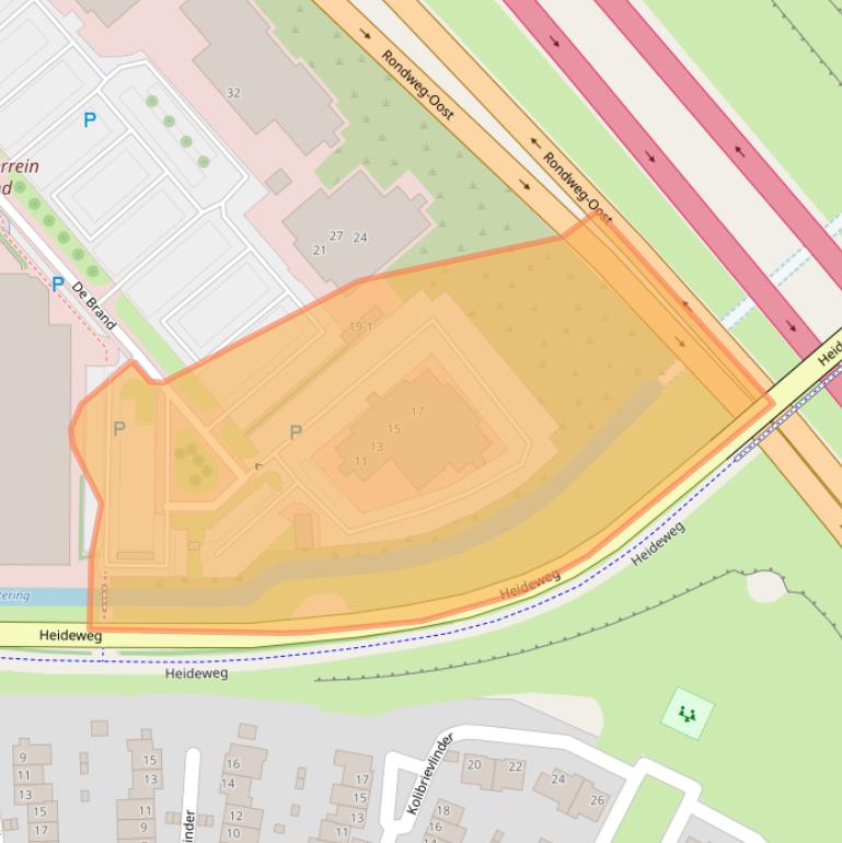 Kaart van postcodegebied 3823LH.