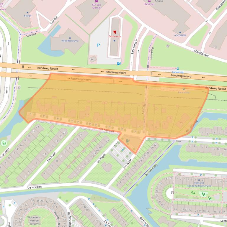 Kaart van postcodegebied 3823SJ.