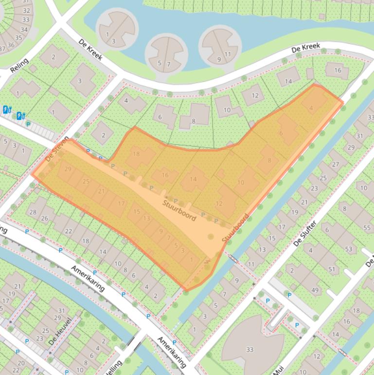 Kaart van postcodegebied 3823TA.