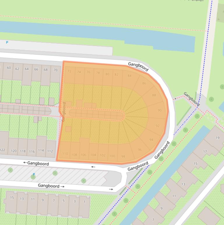 Kaart van postcodegebied 3823TJ.