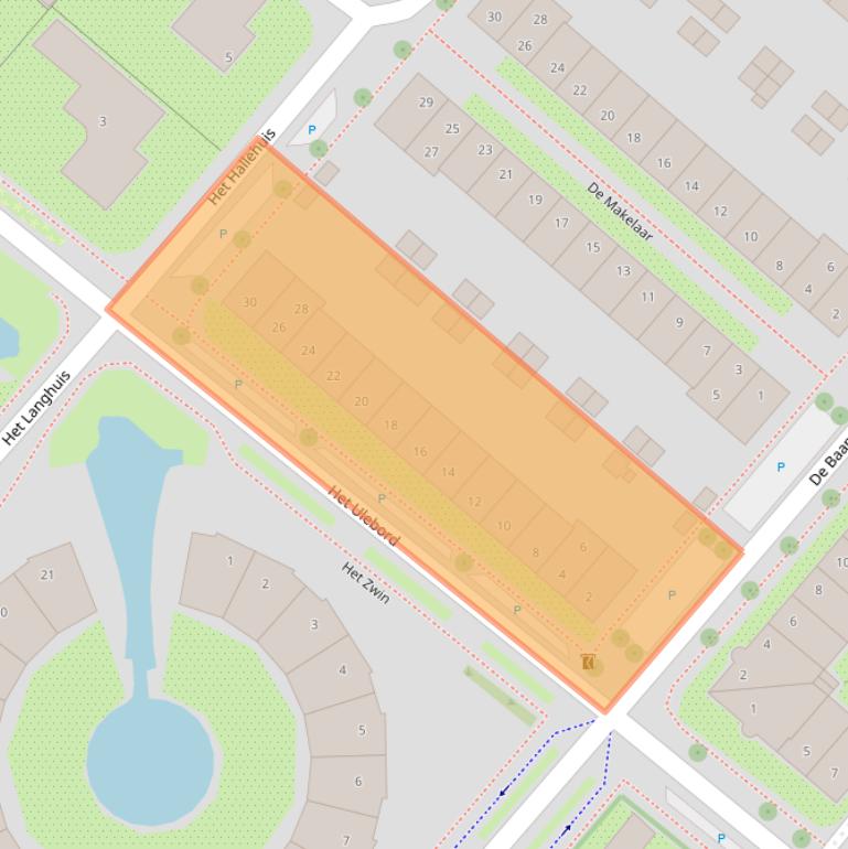 Kaart van postcodegebied 3823VA.