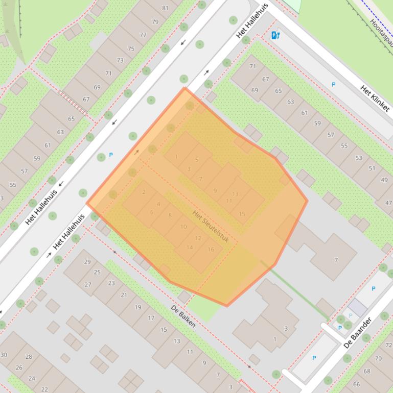 Kaart van postcodegebied 3823VG.