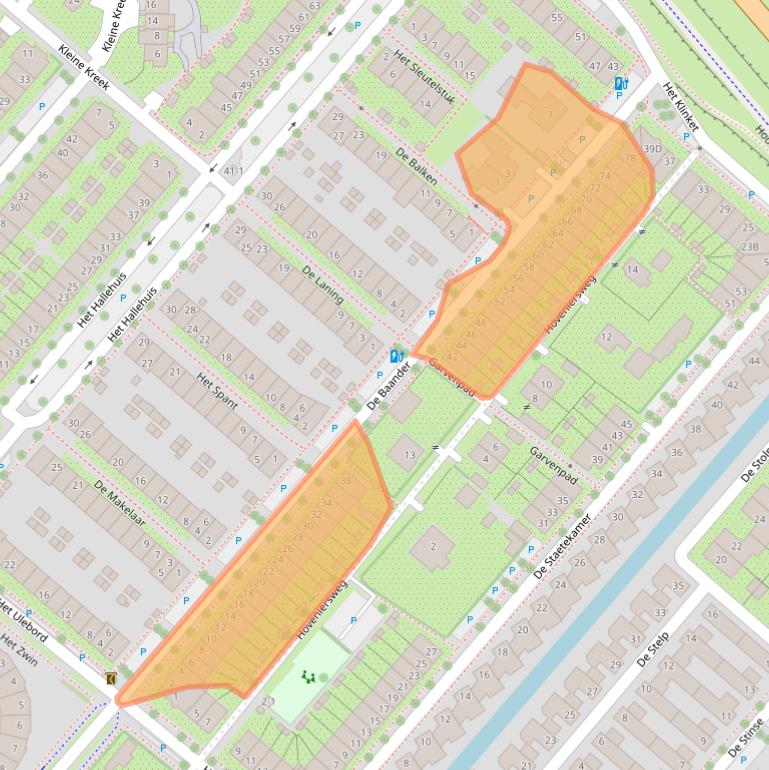 Kaart van postcodegebied 3823VK.