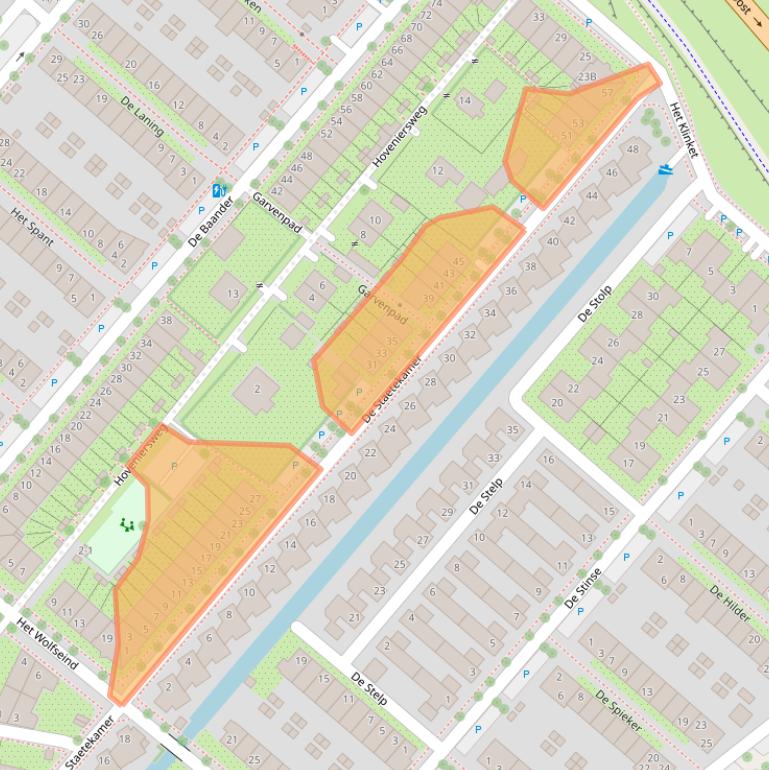 Kaart van postcodegebied 3823VN.