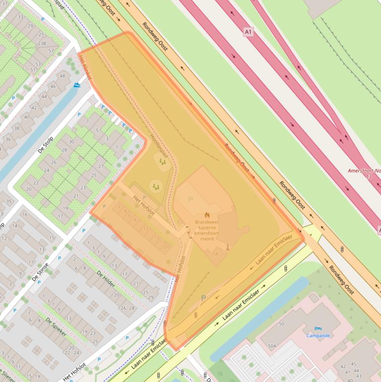 Kaart van postcodegebied 3823VV.