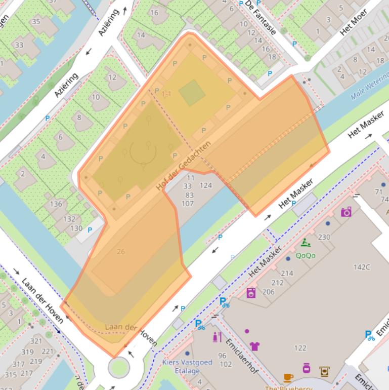 Kaart van postcodegebied 3823WB.