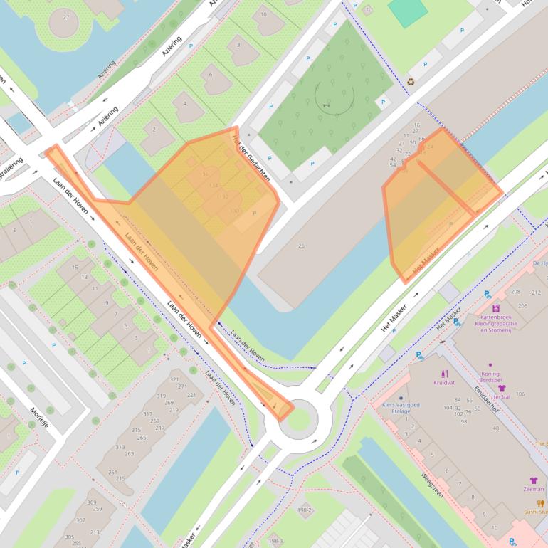 Kaart van postcodegebied 3823WG.
