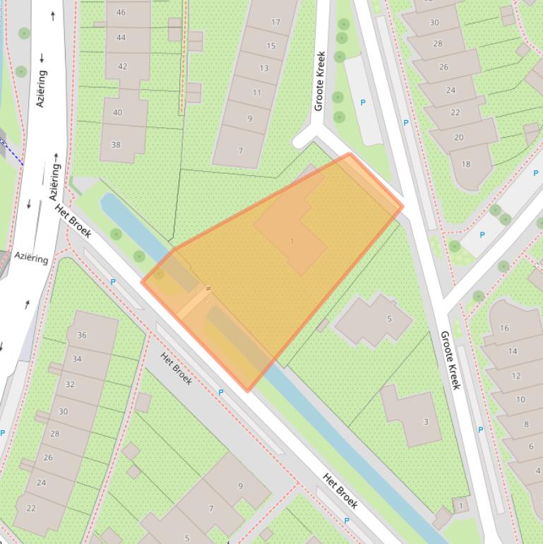 Kaart van postcodegebied 3823WJ.
