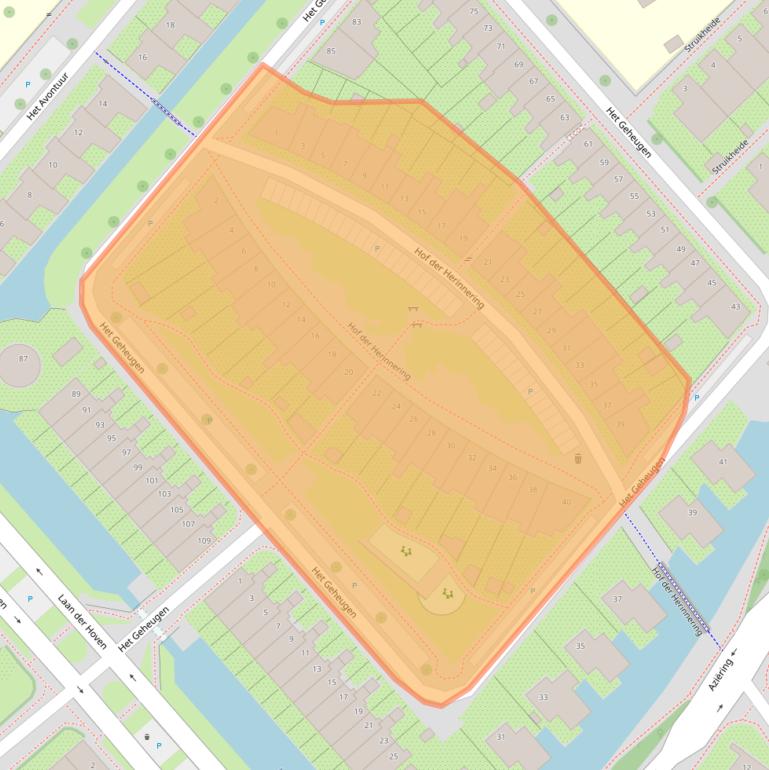 Kaart van postcodegebied 3823WV.