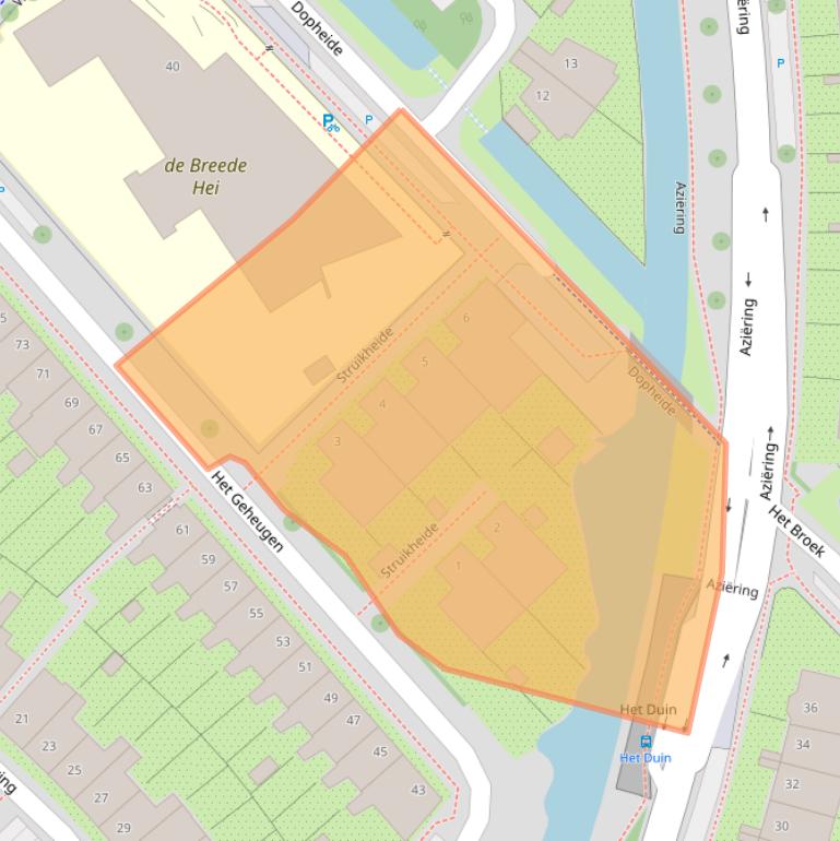 Kaart van postcodegebied 3823WX.